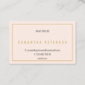 Carte De Visite Broche souple professionnelle mince bordure or (Dos)