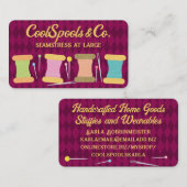 Carte De Visite Broches à coudre couture couture fil à aiguille (Devant / Derrière)