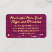 Carte De Visite Broches à coudre couture couture fil à aiguille (Dos)