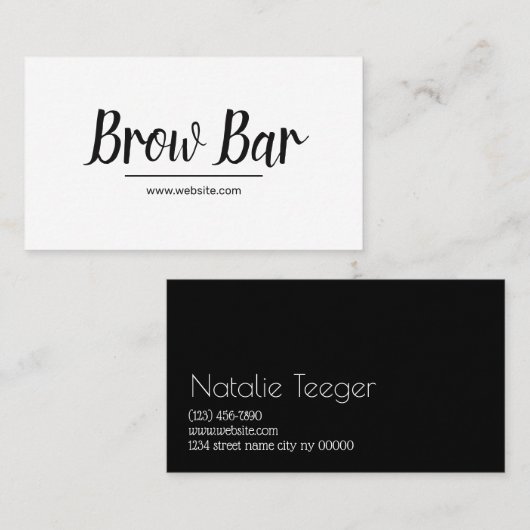 Carte De Visite Broches et cils à micro-lames, Extensions Eyelash (Devant / Derrière)