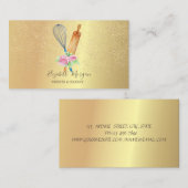 Carte De Visite Brochure à broche Rose Gold Confetti Boulangerie (Devant / Derrière)