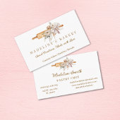 Carte De Visite Brochure à rouleaux pour boulangerie Floral Boho