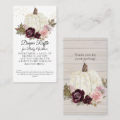 Carte De Visite Brochure Citrouille rose Bourgogne (Devant / Derrière)