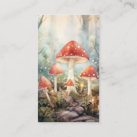 Carte De Visite Brochure de Toadstool de la forêt enchantée Brochu (Dos)