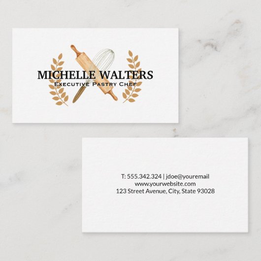 Carte De Visite Brochure et broche (Devant / Derrière)