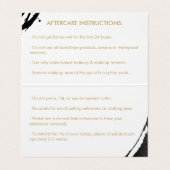 Carte De Visite Brochures Abstraites d'encre noire (Intérieur déplié)