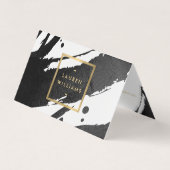 Carte De Visite Brochures Abstraites d'encre noire (Devant)