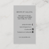 Carte De Visite Brochures de Parties scintillant en argent noir gl (Dos)