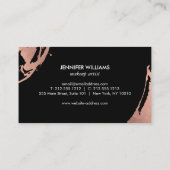 Carte De Visite Brochures d'or Rose Abstrait sur Black II (Dos)