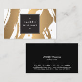 Carte De Visite Brochures en cuivre élégant et Abstrait (Devant / Derrière)