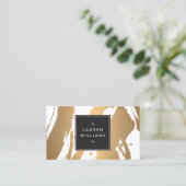 Carte De Visite Brochures en cuivre élégant et Abstrait (Debout devant)