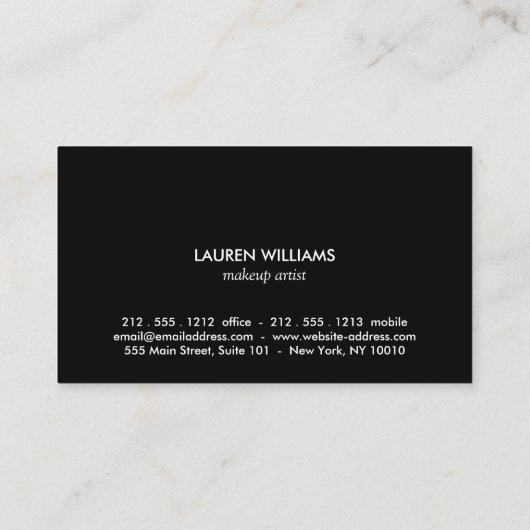 Carte De Visite Brochures en or élégant et Abstrait II (Dos)