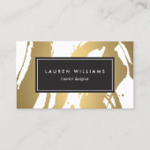 Carte De Visite Brochures en or élégant et Abstrait III (Devant)