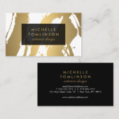 Carte De Visite Brochures or élégant et Abstrait IV (Devant / Derrière)