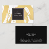 Carte De Visite Brochures or élégantes et Abstraites (Devant / Derrière)