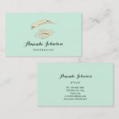 Carte De Visite Brochures professionnelles logo maquillage Gold Gr (Devant / Derrière)