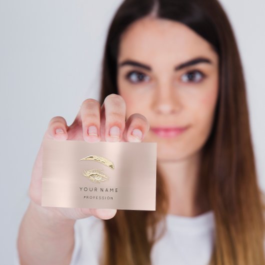 Carte De Visite Brochures professionnelles logo maquillage poudre 