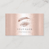 Carte De Visite Brochures professionnelles Maquillage Rose doré (Devant)