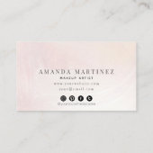 Carte De Visite Brochures rose et violet Dusty sur les médias soci (Dos)