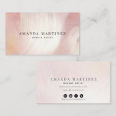 Carte De Visite Brochures rose et violet Dusty sur les médias soci (Devant / Derrière)