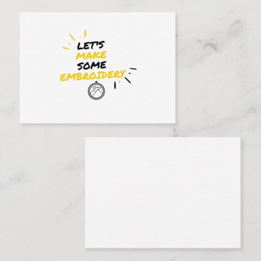 Carte De Visite broderie (Devant / Derrière)