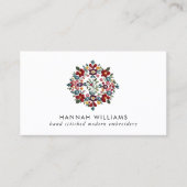 Carte De Visite Broderie Code QR moderne (Devant)