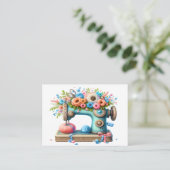 Carte De Visite Broderie / Couture / Mer (Debout devant)