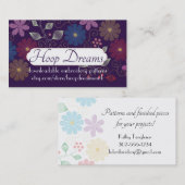 Carte De Visite Broderie crosse à couture à main (Devant / Derrière)