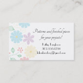 Carte De Visite Broderie crosse à couture à main (Dos)