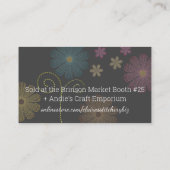 Carte De Visite Broderie de couleur personnalisée couture coutures (Dos)