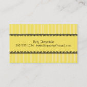 Carte De Visite broderie de couture de fille de cru fait sur (Dos)