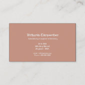 Carte De Visite Broderie de vêtements (Dos)