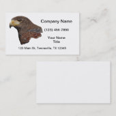 Carte De Visite Broderie Harris Hawk Faux (Devant / Derrière)