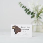 Carte De Visite Broderie Harris Hawk Faux (Debout devant)