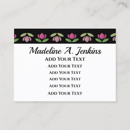 Carte De Visite Broderie - Mode - Marque (Dos)