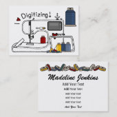 Carte De Visite Broderie - Mode - Stress - SRF (Devant / Derrière)