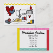 Carte De Visite Broderie - Mode - Stress - SRF (Devant / Derrière)