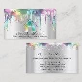 Carte De Visite Broker immobilier professionnel Silver Grey Driver (Devant / Derrière)