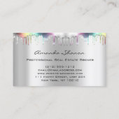 Carte De Visite Broker immobilier professionnel Silver Grey Driver (Dos)