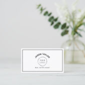 Carte De Visite Broker Realtor Professionnel Moderne Insertion Log (Debout devant)