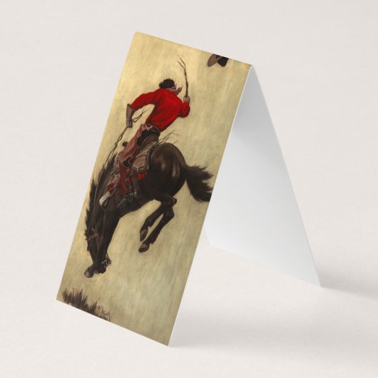 Carte De Visite Bronco par Newell Convers Wyeth (Dos)