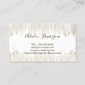 Carte De Visite Bronzage mobile de confettis modernes bronzages (Dos)