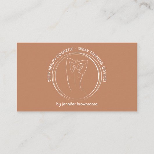Carte De Visite Bronzage par pulvérisation Corps Sculpture Contour (Devant)