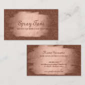 Carte De Visite Bronzages par pulvérisation tourbillons de bronze (Devant / Derrière)