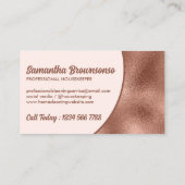 Carte De Visite Bronze Beige Gras Simple (Dos)