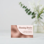 Carte De Visite Bronze Beige Gras Simple (Debout devant)