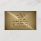 Carte De Visite Bronze brillant acier inoxydable métal 3 (Dos)
