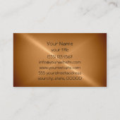 Carte De Visite Bronze brillant acier inoxydable métal 4 (Dos)