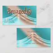 Carte De Visite Bronze d'aqua d'été de salon de bronzage (Devant / Derrière)