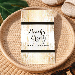 Carte De Visite Bronze D'Or Confetti Dots Spray Tanning Salon